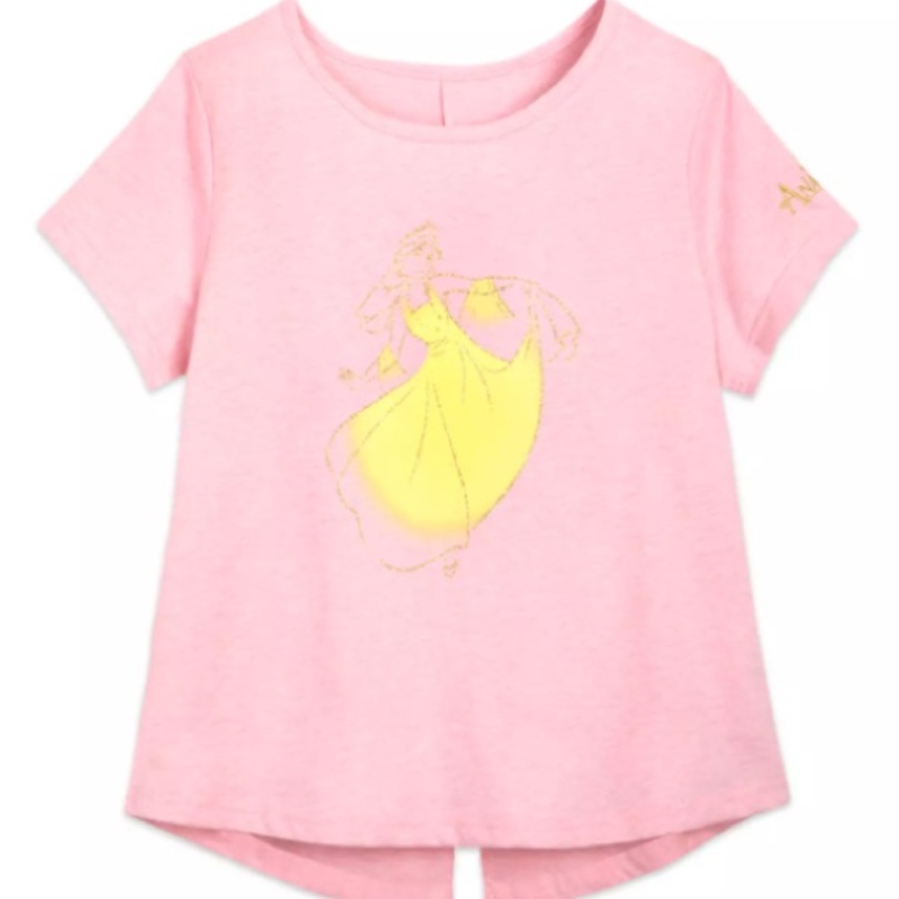 🥳 Anastasia 25th Anniversary, Cropped Light Pink Tee with Gold Accent NWOT